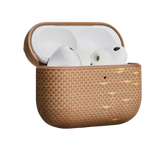 Aramid Fiber Case for AirPods Pro 3 - Golden Glint