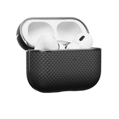 Aramid Fiber Case for AirPods Pro 2 - Black/Grey