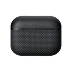 Aramid Fiber Case for AirPods Pro 3 - 1500D Black/Grey (Plain) Pitakaindia