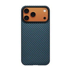 iPhone 17 Series Edge Case 1500D Black/Blue (Twill) (PitaTap™) Pitakaindia