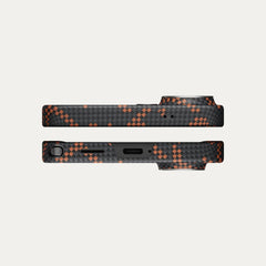 Samsung Galaxy S26 Ultra Edge Case PITAKA Leaping - Orange Black (Aaron Button)