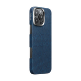 PTK Classic Monogram MagEZ Tactile Woven Case 5 for iPhone 16 Series - Blue