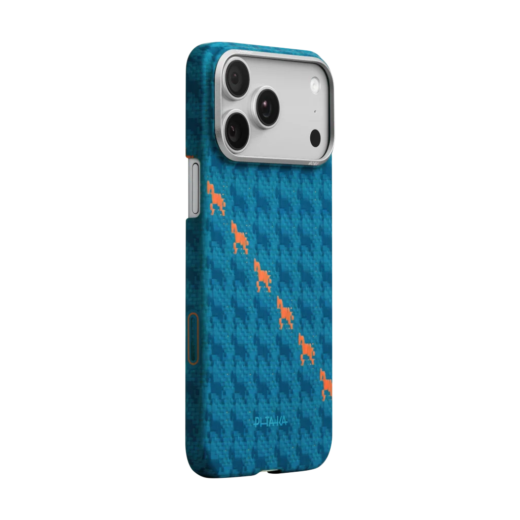 Happiness Rides In- Edge Case for iPhone 17 Series - Indigo Pitakaindia