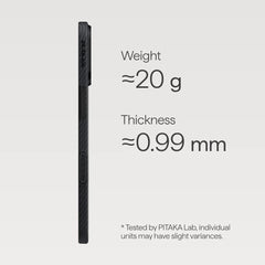 iPhone 17 Edge Case 600D Black/Grey (Twill) (PitaTap™) Pitakaindia