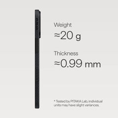 iPhone 17 Ultra-Slim Case 600D Black/Grey (Twill) (PitaTap™)