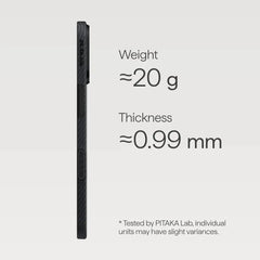 iPhone 17 Edge Case 600D Black/Grey (Twill) (PitaTap™) Pitakaindia