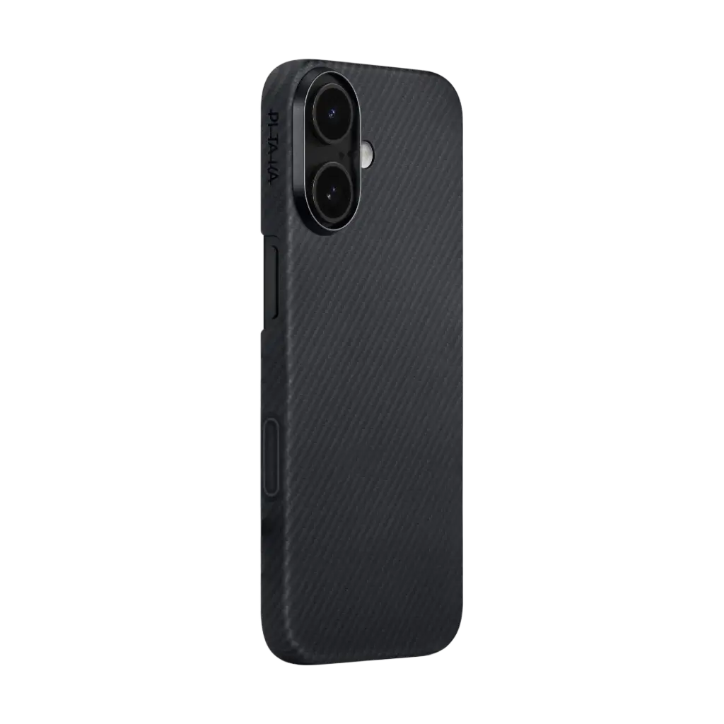 iPhone 17 Edge Case 600D Black/Grey (Twill) (PitaTap™) Pitakaindia