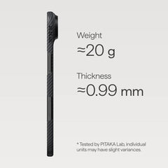 iPhone Air Edge Case 600D Black/Grey (Twill) Pitakaindia