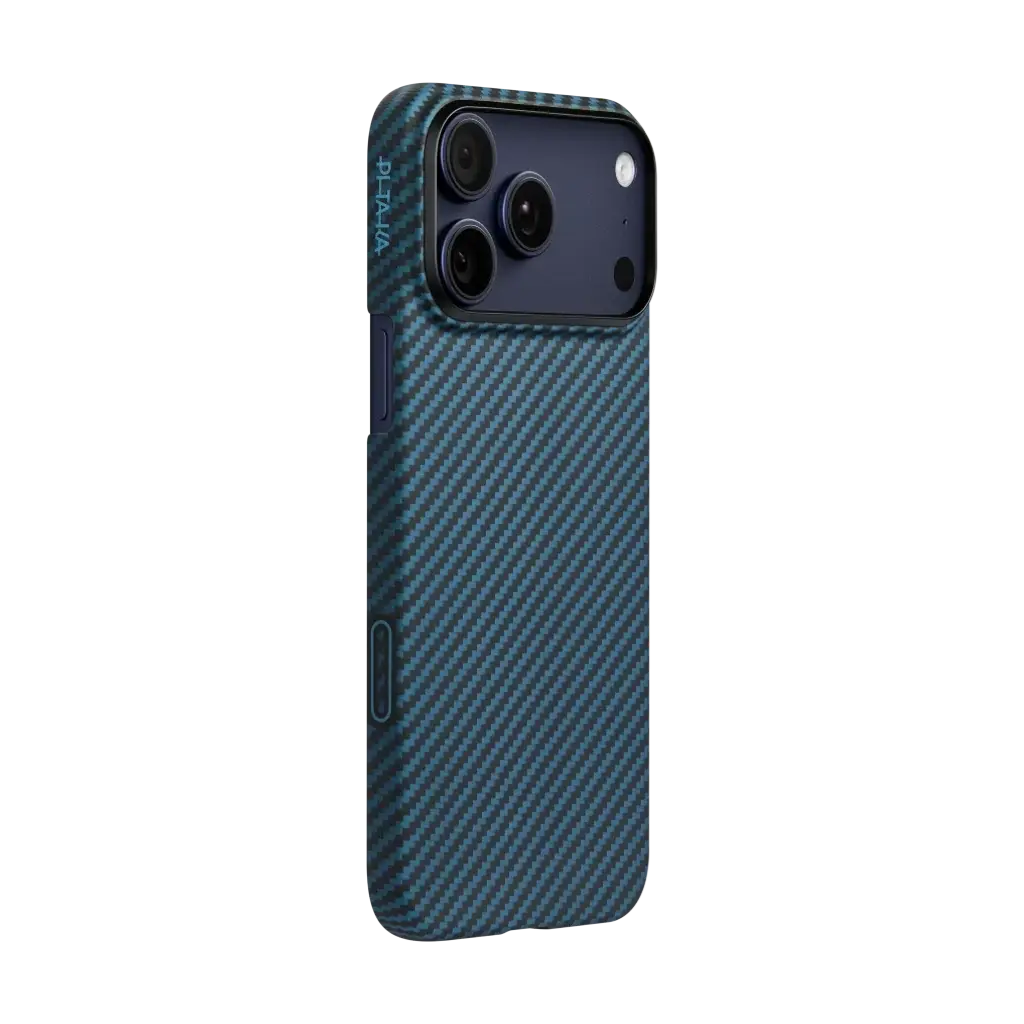 iPhone 17 Series Edge Case 1500D Black/Blue (Twill) (PitaTap™) Pitakaindia