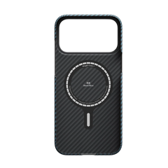 iPhone 17 Series Edge Case 1500D Black/Blue (Twill) (PitaTap™) Pitakaindia