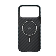iPhone 17 Series Edge Case 1500D Black/Blue (Twill) (PitaTap™) Pitakaindia