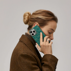 PTK Classic Monogram MagEZ Tactile Woven Case 5 for iPhone 16 Series - Red