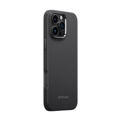 Military-Grade Protective Case for iPhone 16 Series - 600D Black/Grey (Twill)