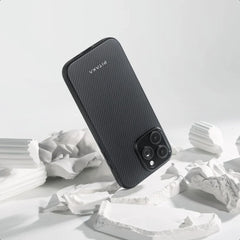 Military-Grade Protective Case for iPhone 16 Series - 600D Black/Grey (Twill)