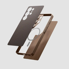 PinButton Case for Samsung Galaxy S25 Ultra - Black / Gold PITAKA