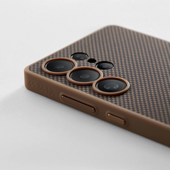 PinButton Case for Samsung Galaxy S25 Ultra - Black / Gold