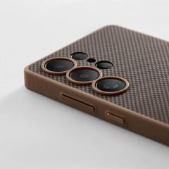 PinButton Case for Samsung Galaxy S25 Ultra - Black / Gold PITAKA