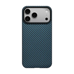 iPhone 17 Series Edge Case 1500D Black/Blue (Twill) (PitaTap™) Pitakaindia