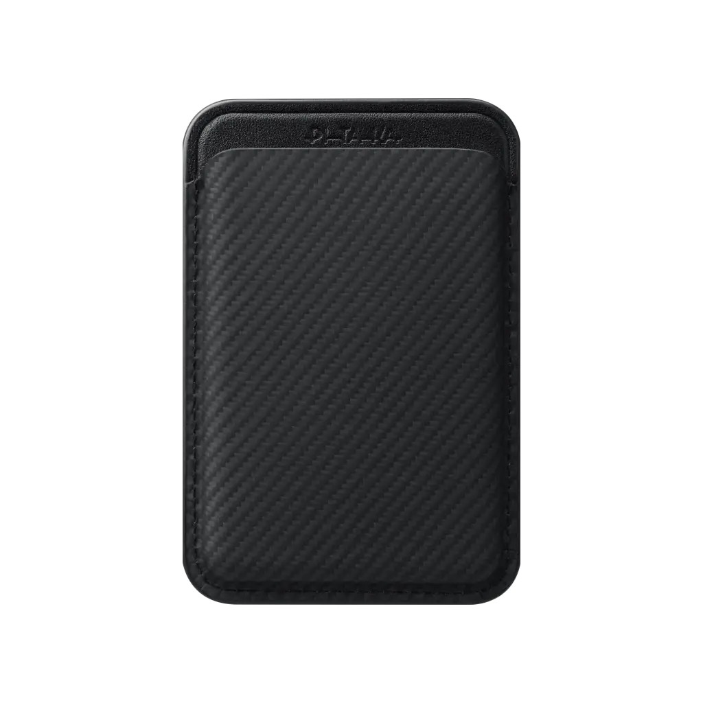 Magnetic Woven Wallet - Black/Grey (Twill) Pitakaindia