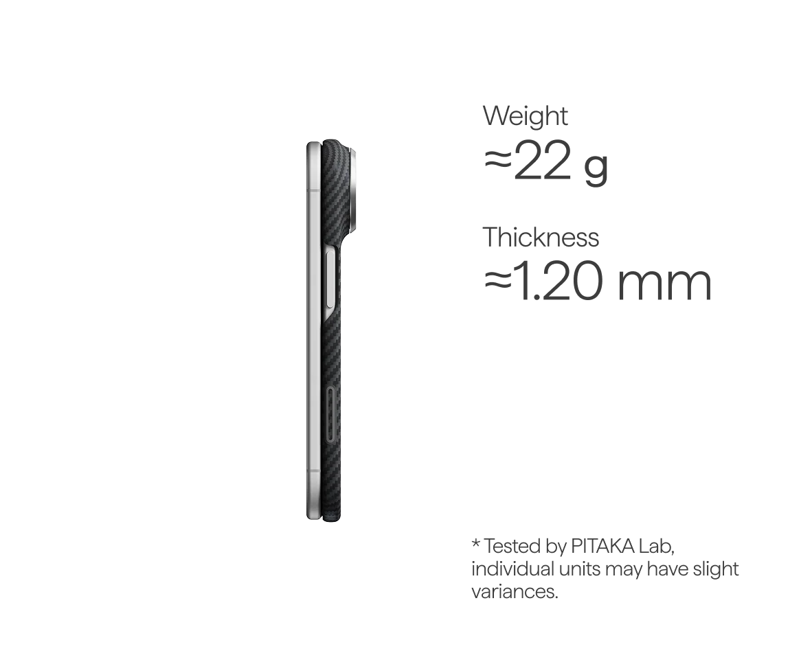 Edge Case for iPhone Duo - 600D Black/Grey (Twill) (PitaTap™)