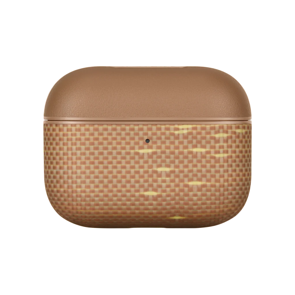 Aramid Fiber Case for AirPods Pro 3 - Golden Glint