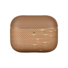 Aramid Fiber Case for AirPods Pro 3 - Golden Glint