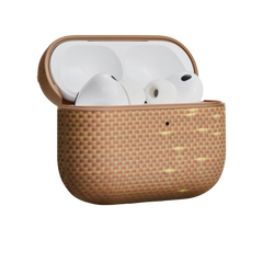 Aramid Fiber Case for AirPods Pro 3 - Golden Glint