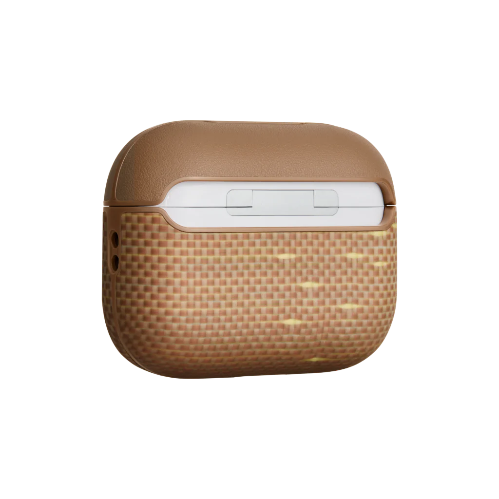 Aramid Fiber Case for AirPods Pro 3 - Golden Glint