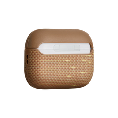 Aramid Fiber Case for AirPods Pro 3 - Golden Glint