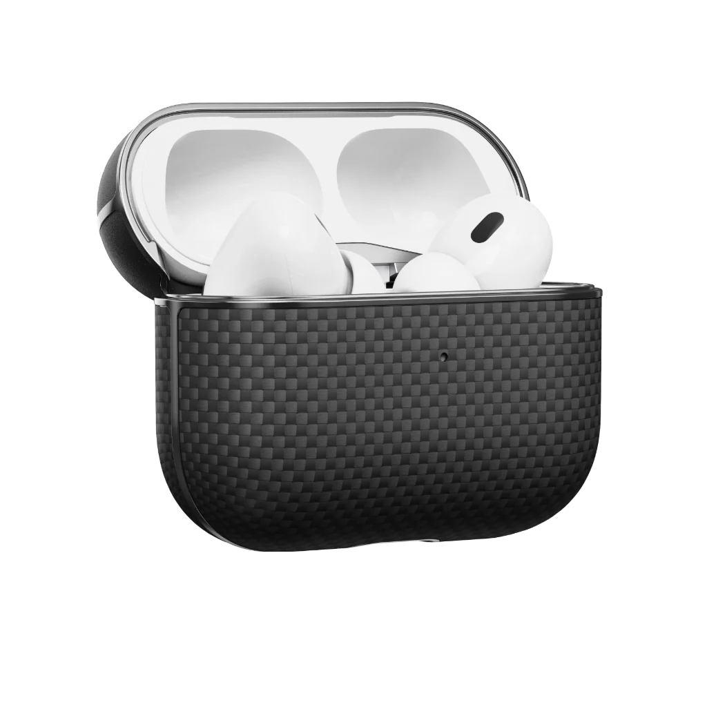 Aramid Fiber Case for AirPods Pro 2 - Black/Grey