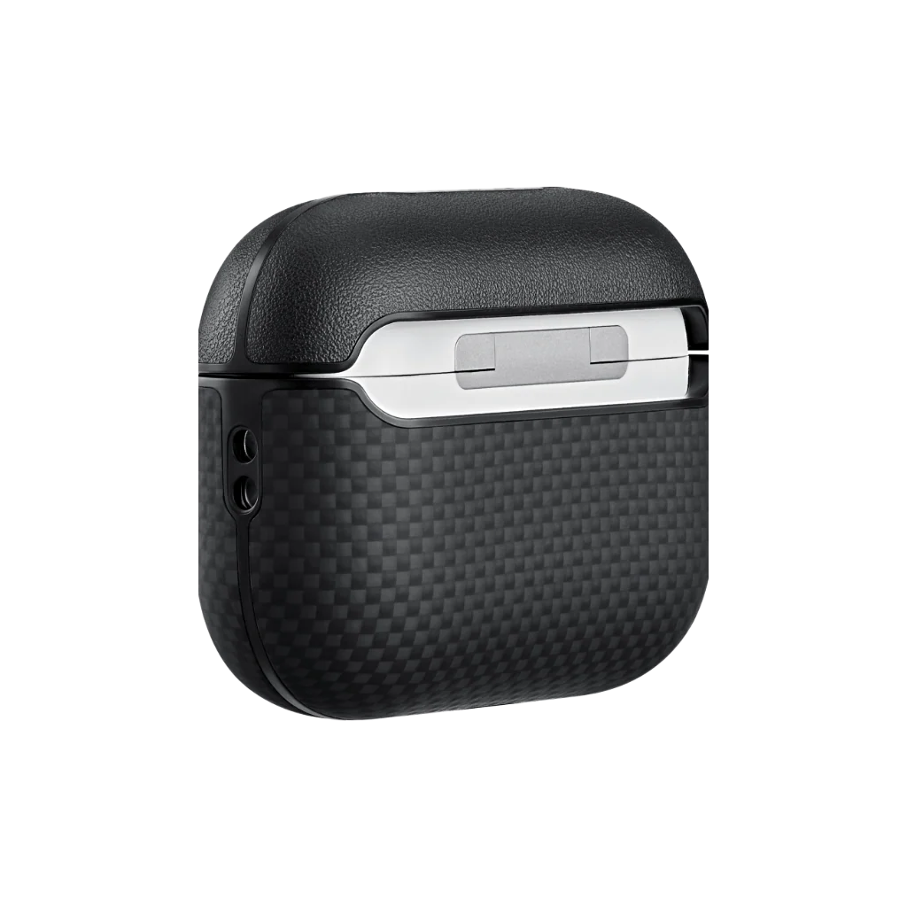 Aramid Fiber Case for AirPods Pro 3 - 1500D Black/Grey (Plain)
