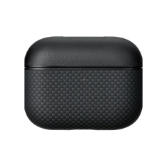 Aramid Fiber Case for AirPods Pro 3 - 1500D Black/Grey (Plain)