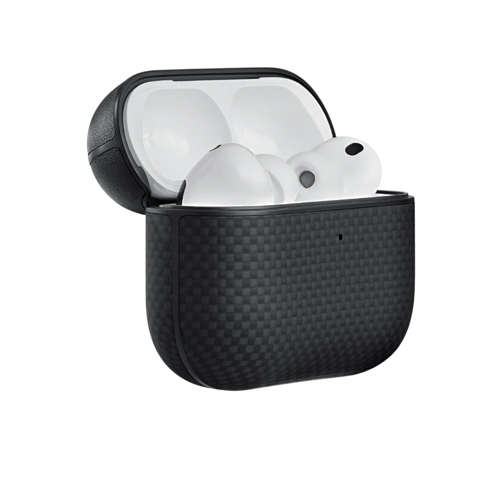 Aramid Fiber Case for AirPods Pro 3 - 1500D Black/Grey (Plain)