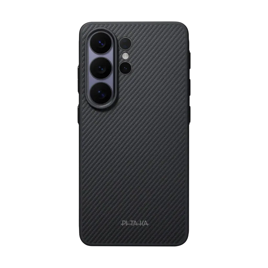 Samsung Galaxy S26 Ultra Cairn Case 600D Black/Grey (Twill) (Aaron Button) Pitakaindia