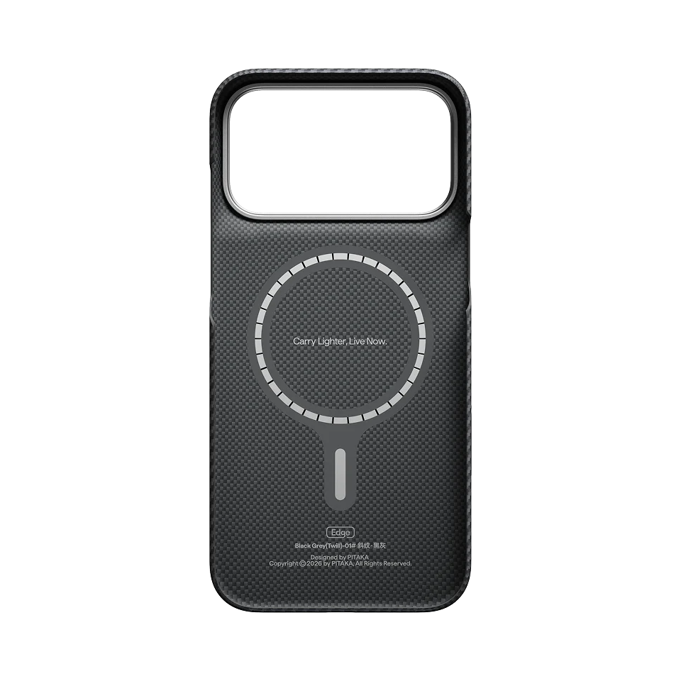 Edge Case for iPhone 18 Series 600D Black/Grey (Twill) (PitaTap™)
