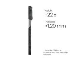 Edge Case for iPhone 18 Series 600D Black/Grey (Twill) (PitaTap™)