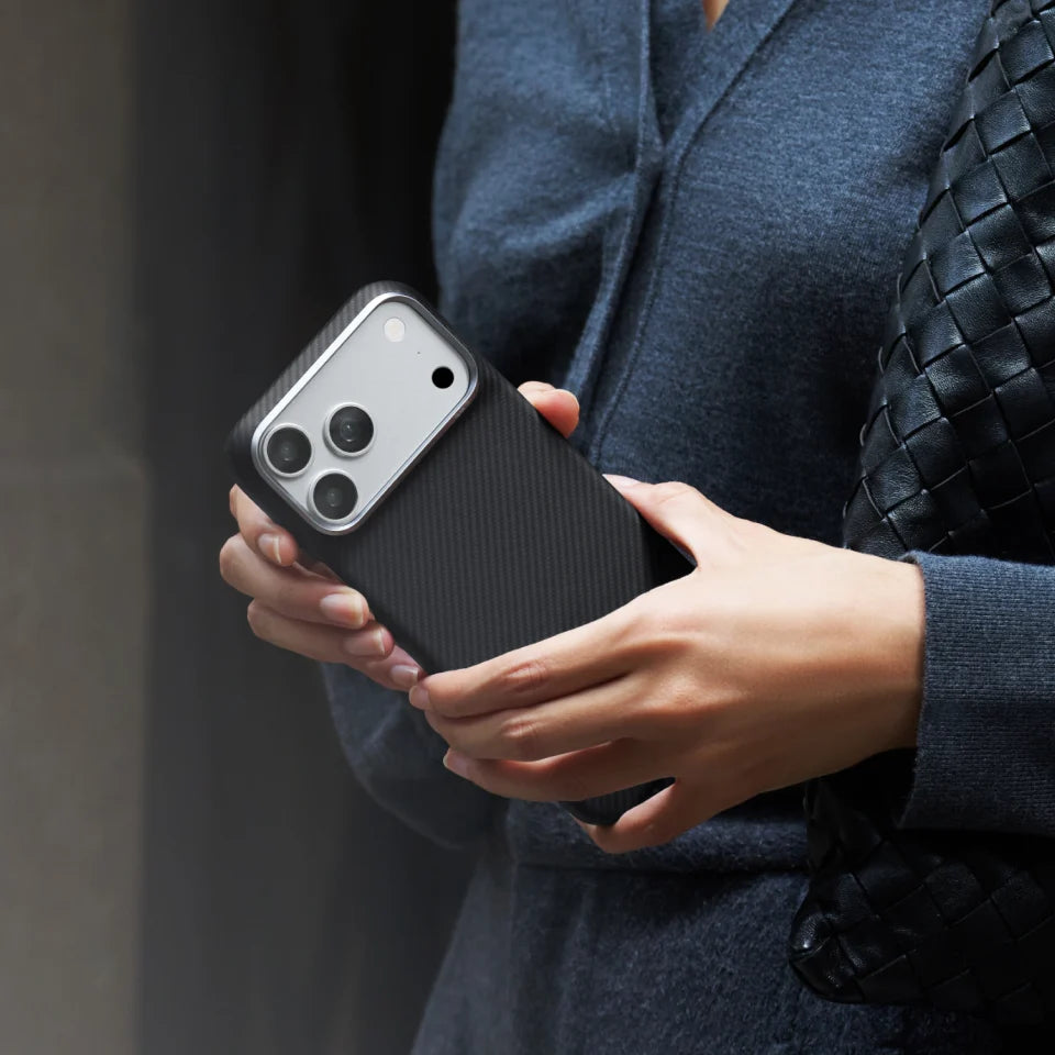 Edge Case for iPhone 18 Series 600D Black/Grey (Twill) (PitaTap™)