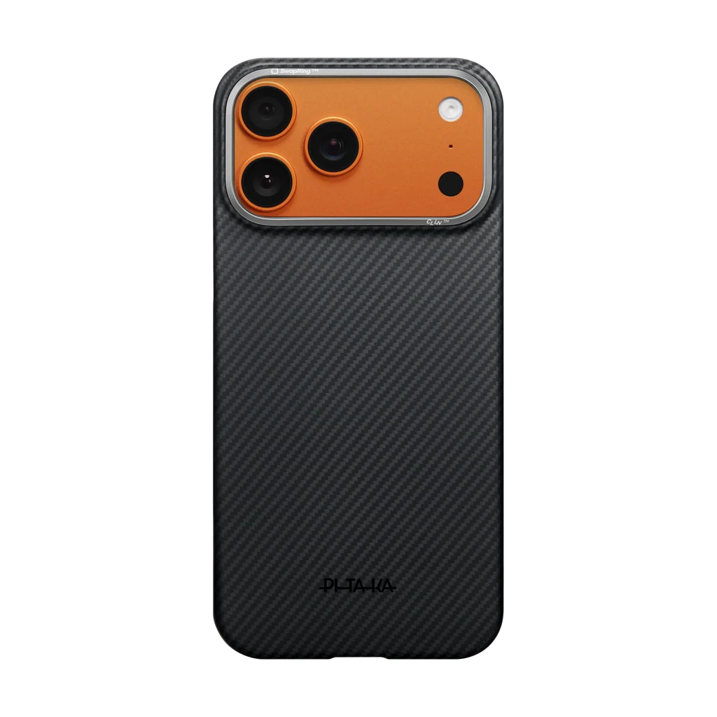 iPhone 17 Series Edge Case 600D Black/Grey (Twill) (PitaTap™)