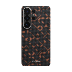 Samsung Galaxy S26 Ultra Edge Case PITAKA Leaping - Orange Black (Aaron Button)