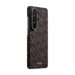Samsung Galaxy S26 Ultra Edge Case PITAKA Leaping - Orange Black (Aaron Button)