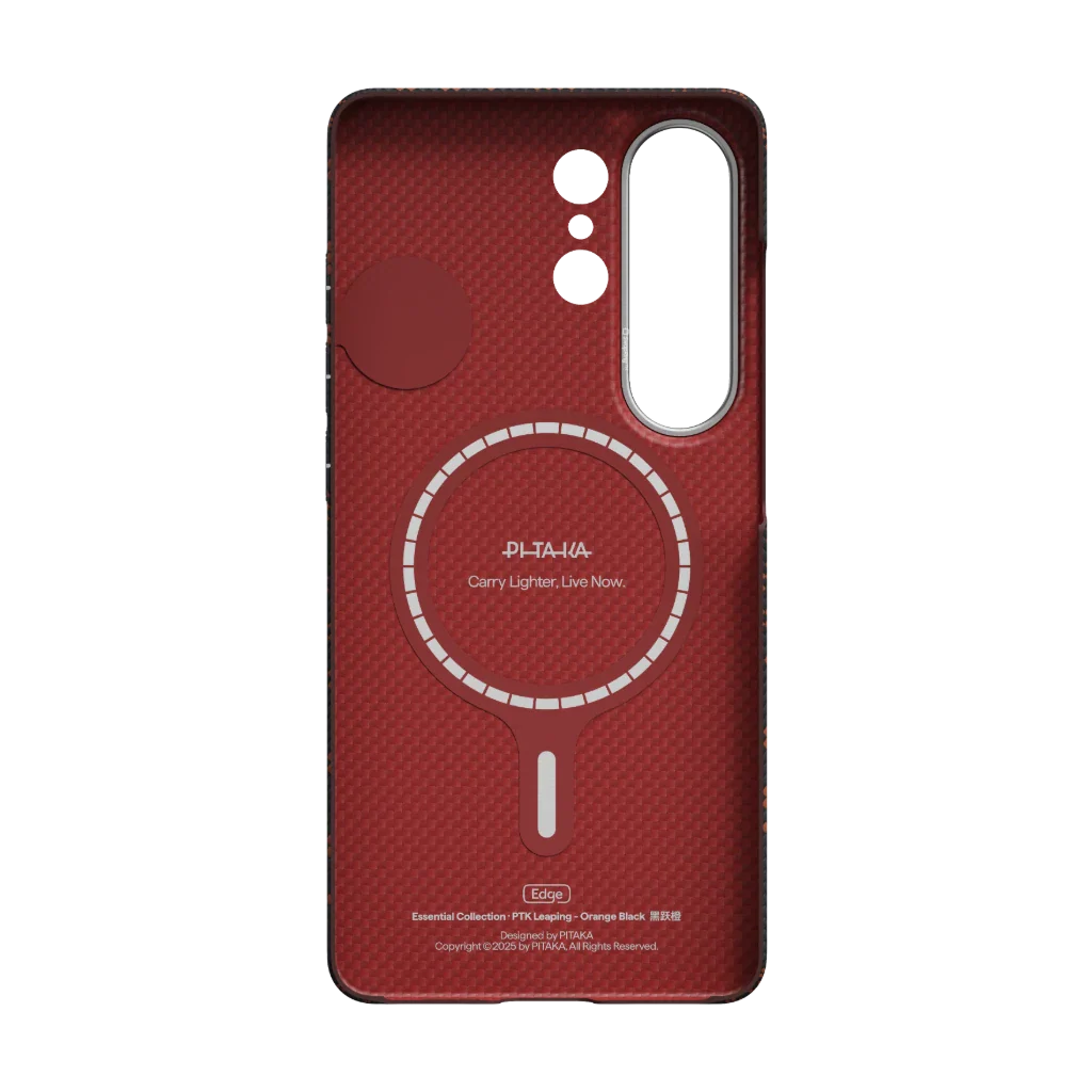 Samsung Galaxy S26 Ultra Edge Case PITAKA Leaping - Orange Black (Aaron Button)