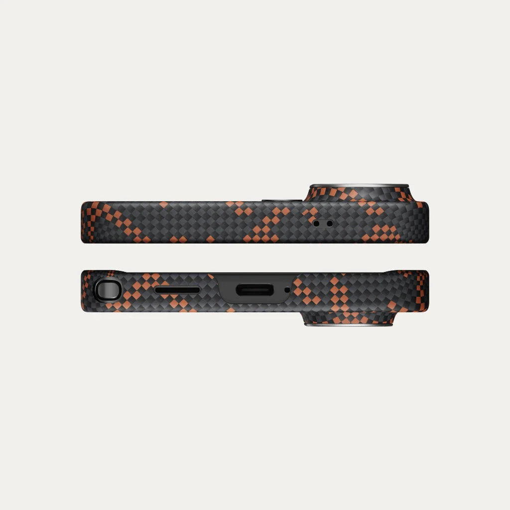 Samsung Galaxy S26 Ultra Edge Case PITAKA Leaping - Orange Black (Aaron Button)