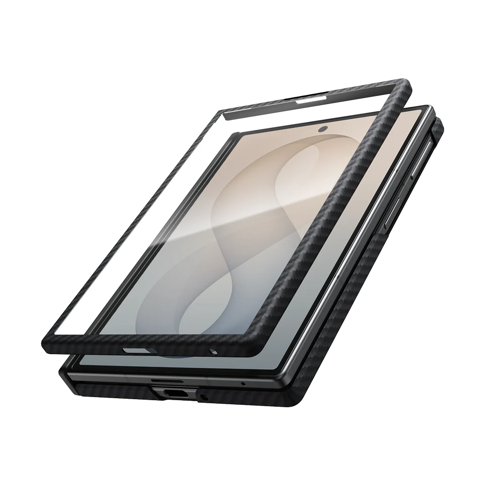 Edge Case for Samsung Galaxy Z Fold8 - 600D Black/Grey (Twill) (Aaron Button)
