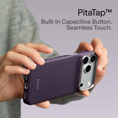 Edge Case for iPhone 18 Series - PTK Weaving - Charoite Purple (PitaTap™)