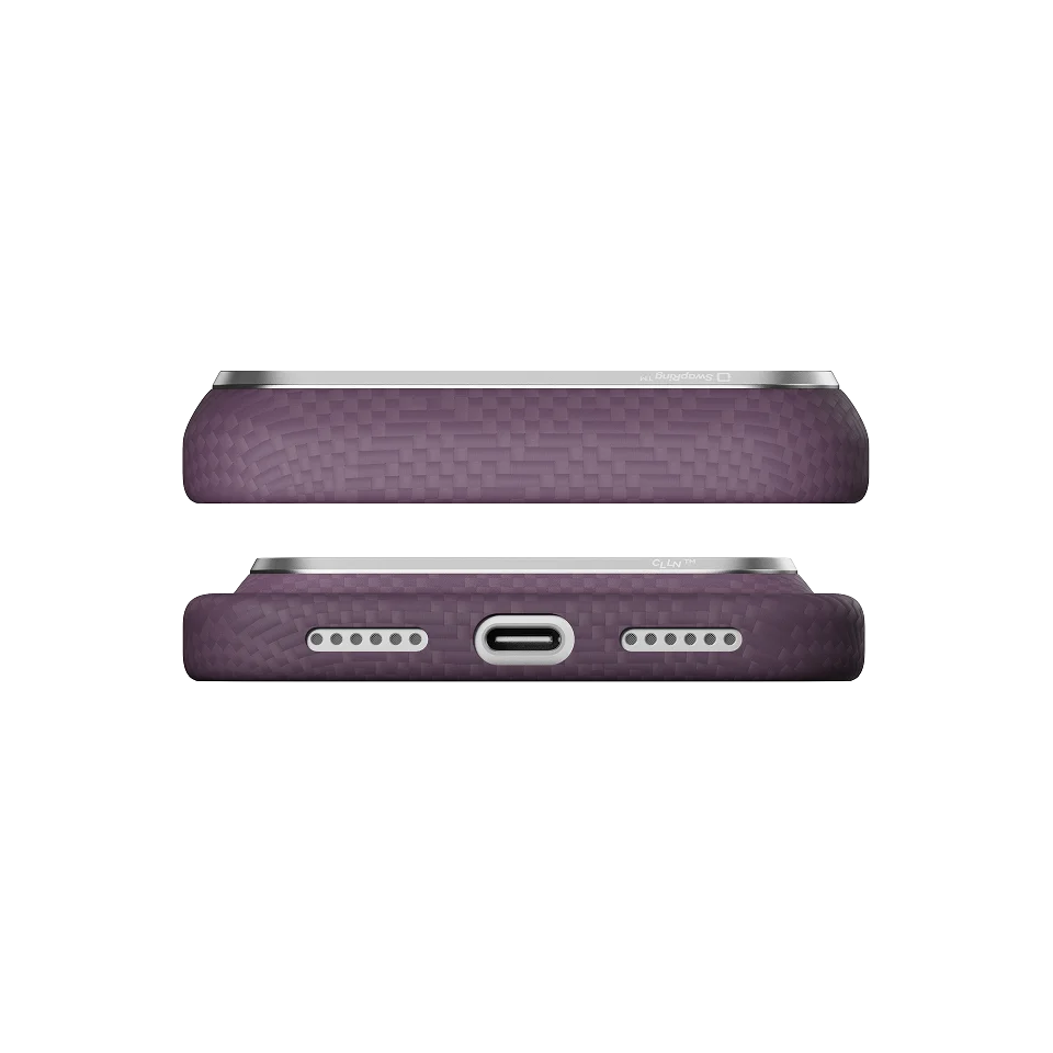 Edge Case for iPhone 18 Series - PTK Weaving - Charoite Purple (PitaTap™)