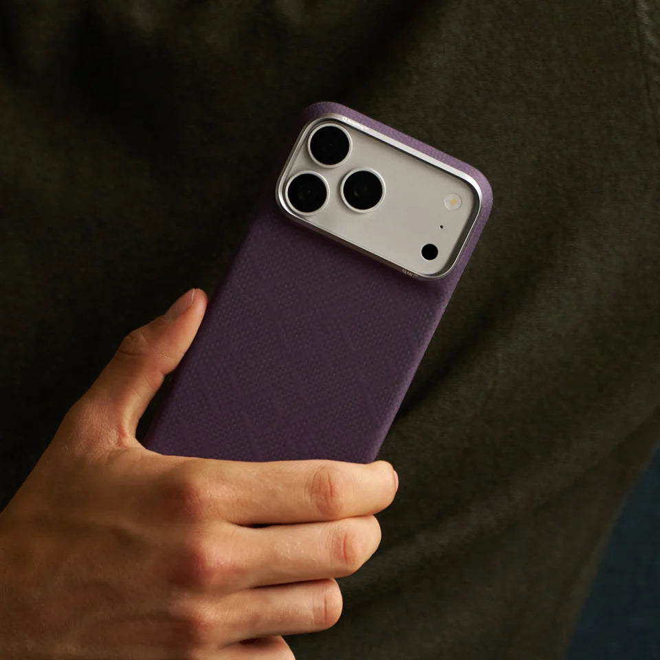 Edge Case for iPhone 18 Series - PTK Weaving - Charoite Purple (PitaTap™)
