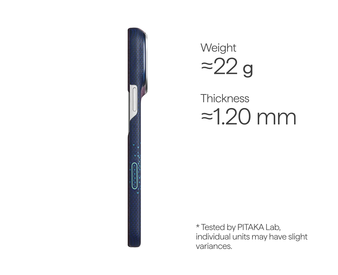 Edge Case for iPhone 18 Series - Nearfield Blue (PitaTap™)