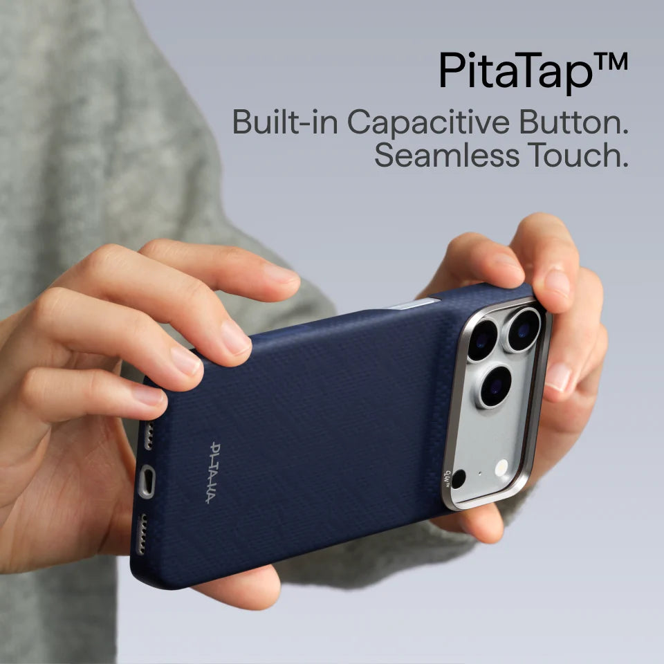 Edge Case for iPhone 18 Series - PTK Weaving - Sapphire Blue (PitaTap™)