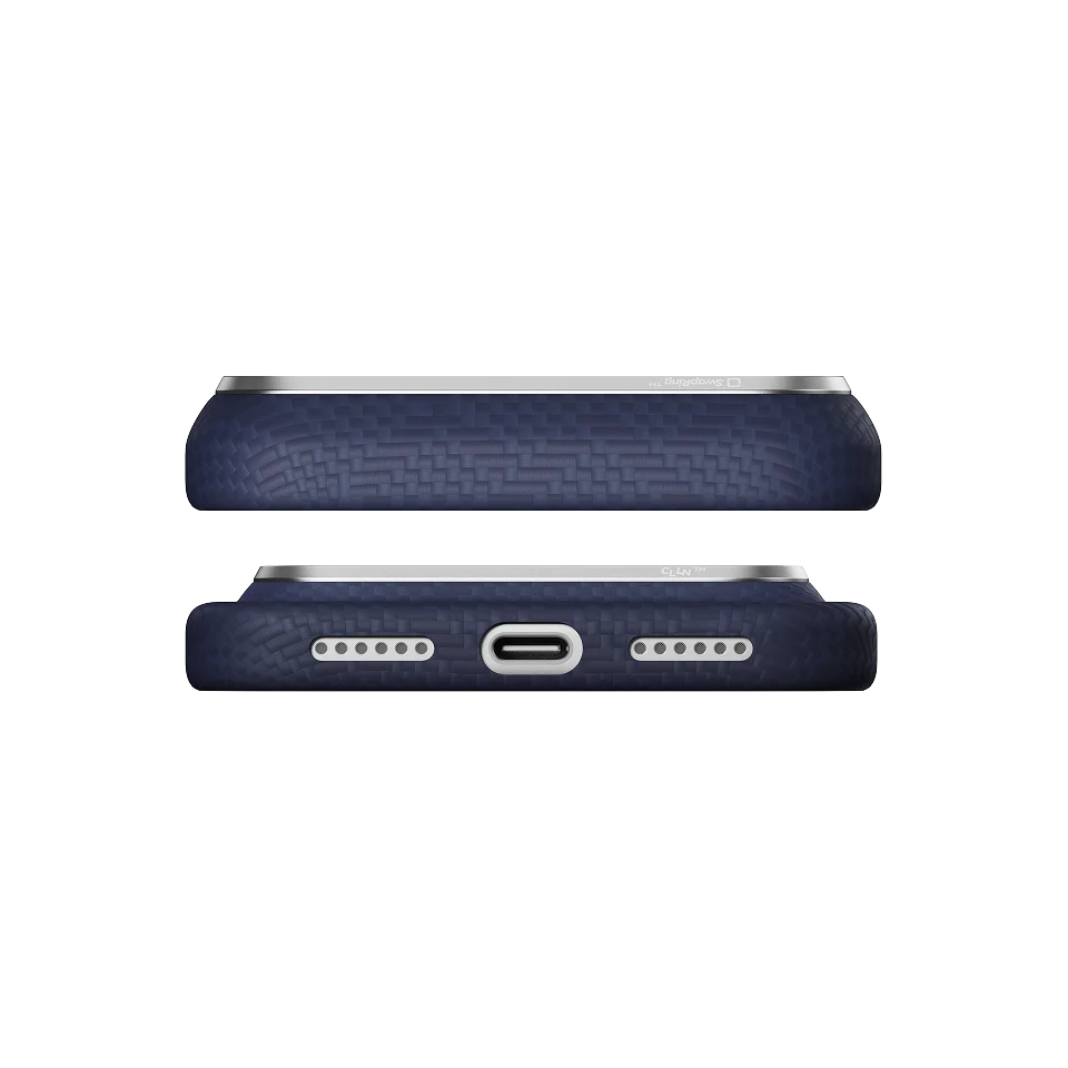 Edge Case for iPhone 18 Series - PTK Weaving - Sapphire Blue (PitaTap™)