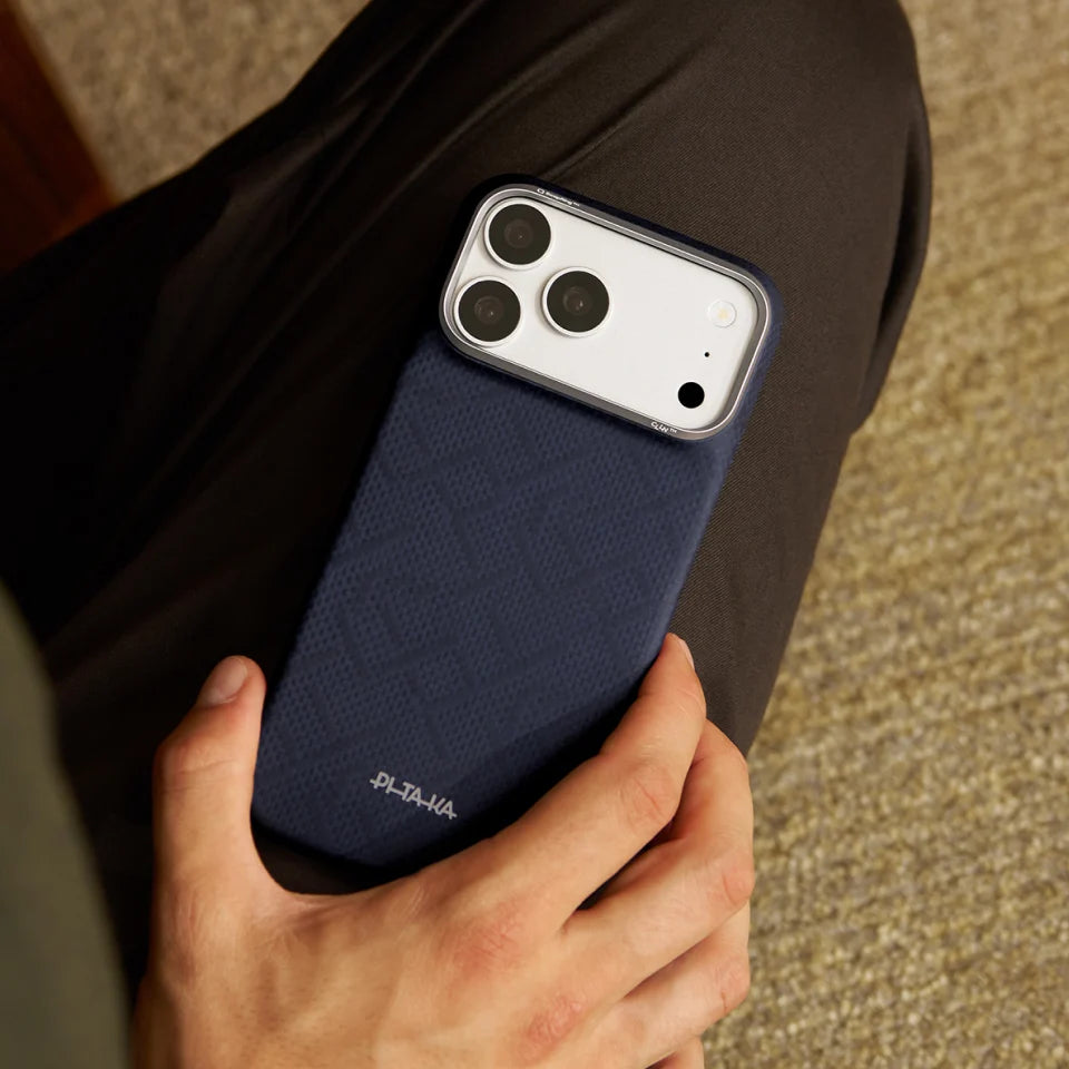 Edge Case for iPhone 18 Series - PTK Weaving - Sapphire Blue (PitaTap™)